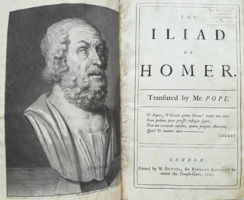 The Iliad of Homer translated by Alexander Pope. Vol. I-VI. …