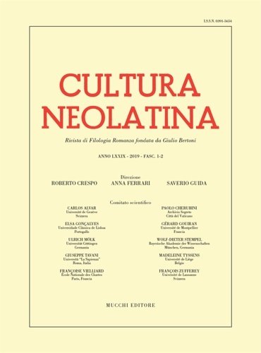 Cultura Neolatina. Anno LXXIX 2019. Fasc.1-2.