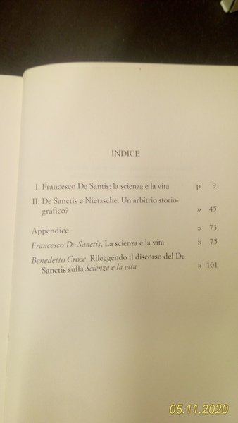 Francesco de Sanctis: la scienza e la vita.