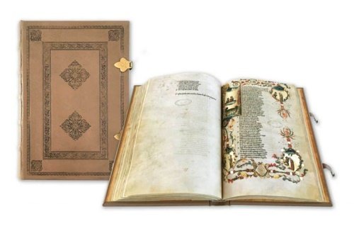 Divina commedia di San Bernardo. l manoscritto contiene copia della Divina Commedia di Dante Alighieri (cc. 1r-162v), e dei brevi testi di Jacopo Alighieri (cc. 163rA-vB) e Bosone da Gubbio (cc. 163vB-164vB).