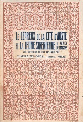 Le lépreux de la cité d'Aoste et la jeune sibérienne. | Immagine principale