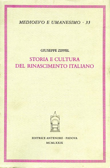 Storia e cultura del Rinascimento italiano.