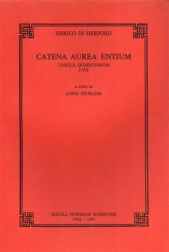 Catena aurea entium. Tabula quaestionem I-VII.