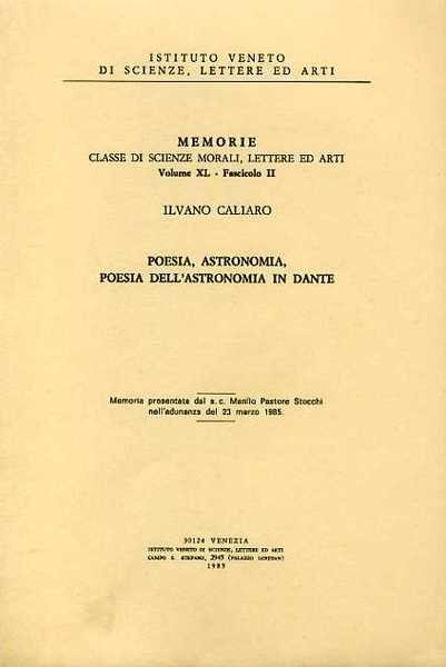 Poesia, astronomia, poesia dell'astronomia in Dante.