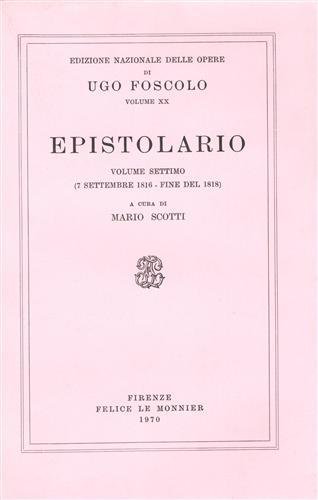 Epistolario. Vol.VII:7 Sett.1816- fine del 1818.