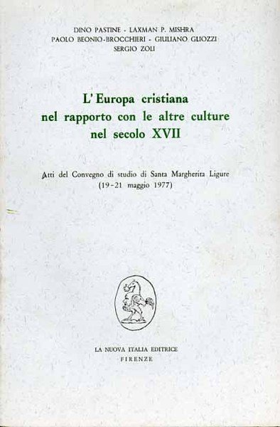 L'Europa cristiana nel rapporto con le altre culture nel secolo …