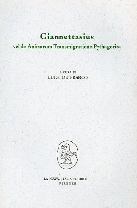 Giannettasius, vel de animarum transmigratione pythagorica. Dialogus.