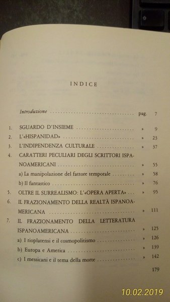 Panorama della letteratura ispanoamericana.
