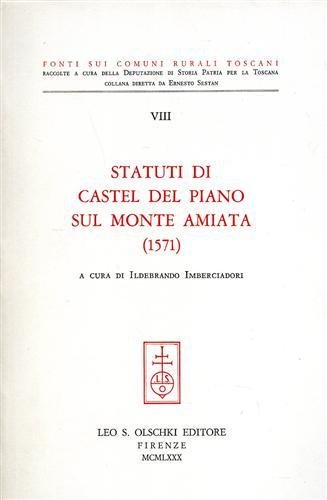 Statuti di Castel del Piano sul Monte Amiata 1571.