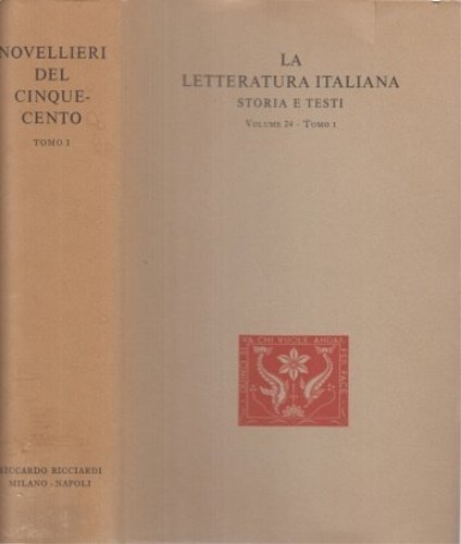 Novellieri del Cinquecento. Tomo I. Dall'Indice: Girolamo Morlini, Lodovico Corfino, …