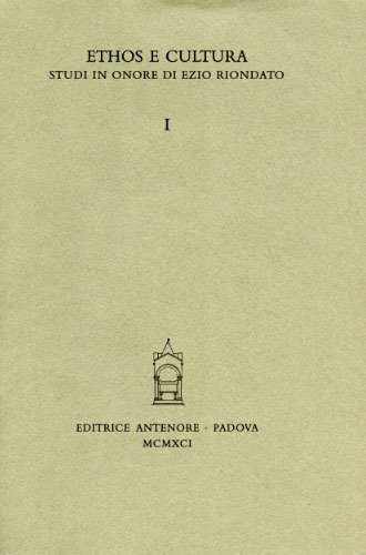 Ethos e cultura. Studi in onore di Ezio Riondato.