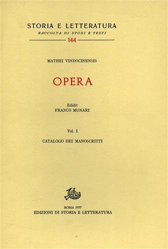 Opera. Milo. Epistule. Tobias.