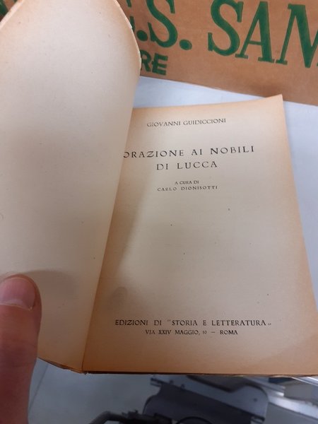 Orazione ai nobili di Lucca.