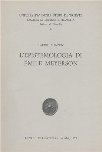 L'epistemologia di Emile Meyerson.