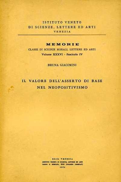 Il valore dell'asserto di base nel neopositivismo.