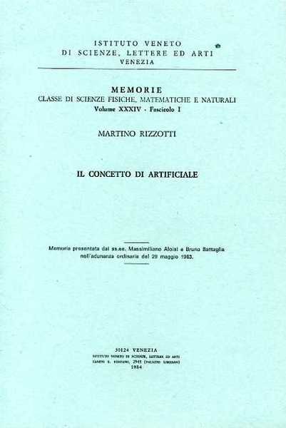 Il concetto di artificiale.