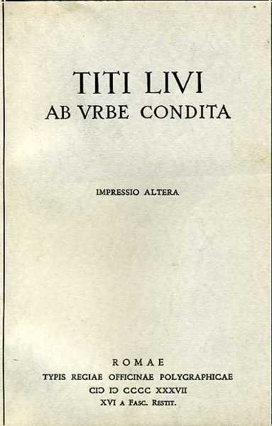 Ab urbe condita. Libri XLI-XLV. | Immagine principale