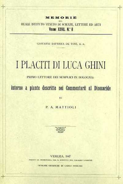 I placiti di Luca Ghini intorno a piante descritte nei … | Immagine principale