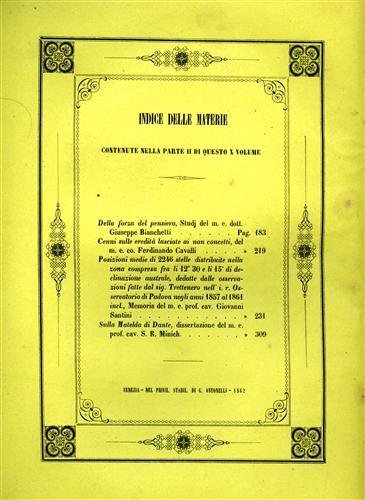 Memorie del R.Ist.Veneto di Scienze, Lettere ed Arti. Vol.X,parte II. …