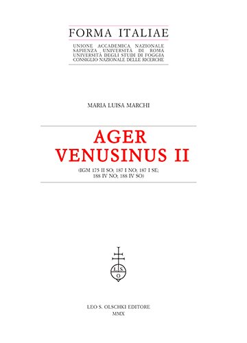 Ager Venusinus II. (IGM 175 II SO; 187 I NO; …