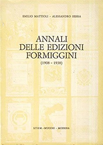 Annali delle edizioni Formiggini (1908-1938).