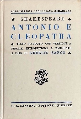 Antonio e Cleopatra.