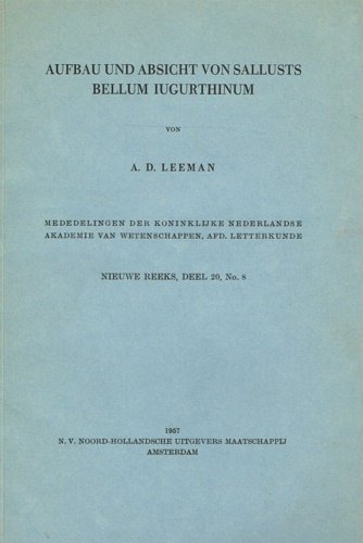 Aufbau und absicht von Sallusts bellum Iugurthinum.