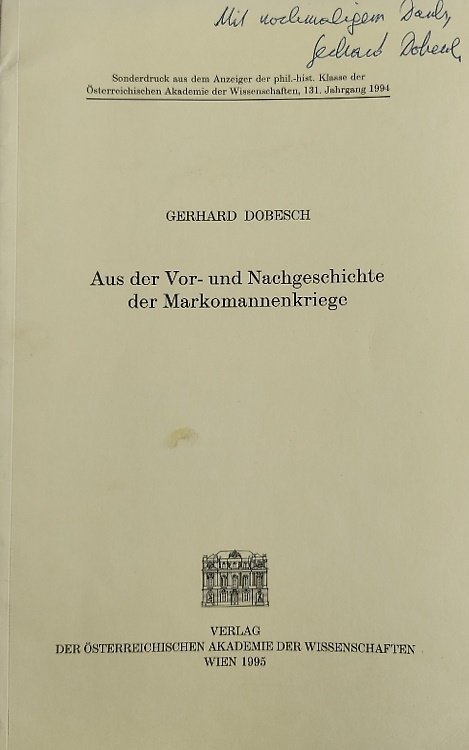 Aus der Vor- und Nachgeschichte der Markomannenkriege. | Immagine principale