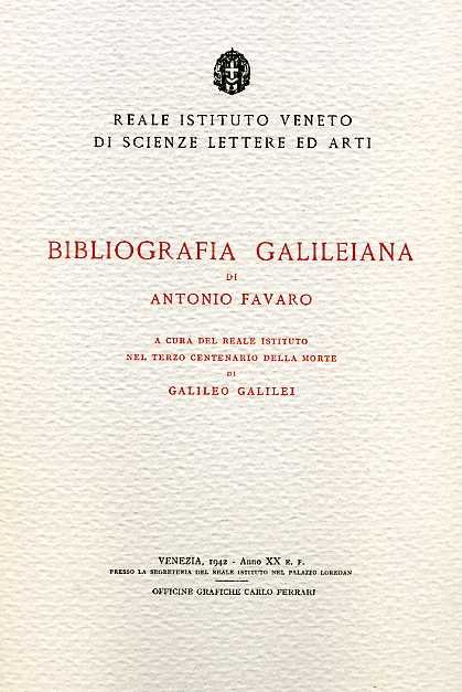 Bibliografia Galileiana.