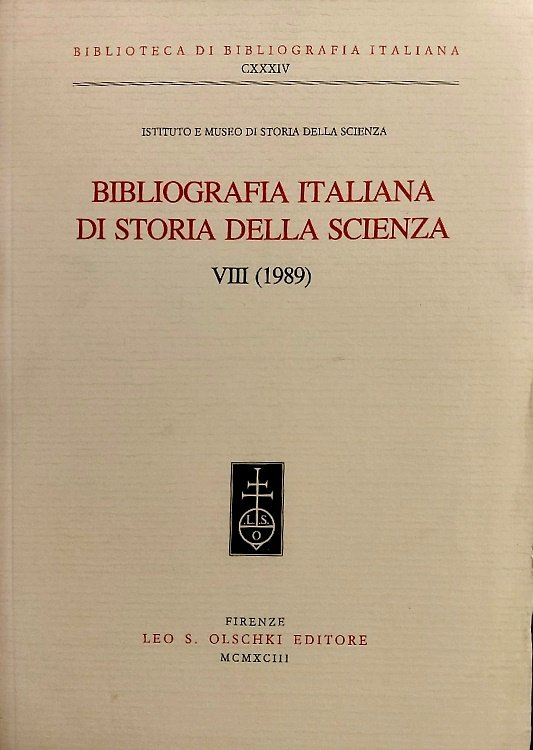 Bibliografia italiana di storia della scienza. Vol. VIII (1989). | Immagine principale