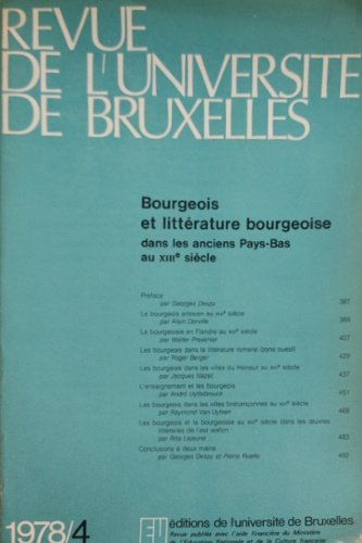 Bourgeois et littérature bourgeoise dans les anciens Pays-Bas au XIII …