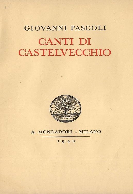 Canti di Castelvecchio. | Immagine principale