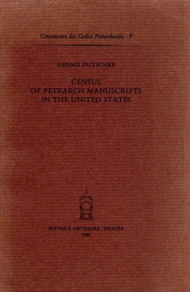 Census of Petrarch manuscripts in the United States.