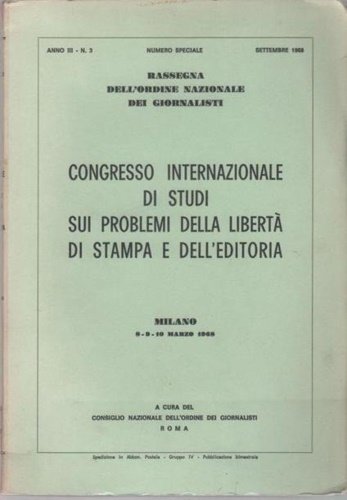 Congresso Internazionale di Studi sui problemi della libertà di stampa … | Immagine principale