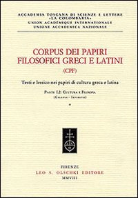 Corpus dei papiri filosofici greci e latini. Testi e lessico …