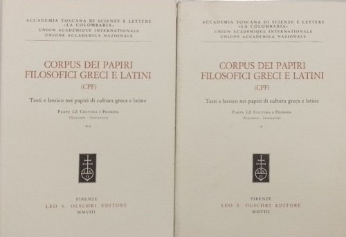 Corpus dei papiri filosofici greci e latini. Testi e lessico …