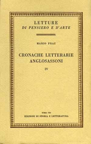 Cronache letterarie anglosassoni. Vol.IV.