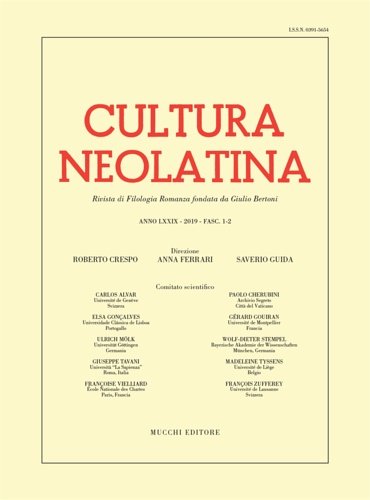 Cultura Neolatina. Anno LXXIX 2019. Fasc.1-2.