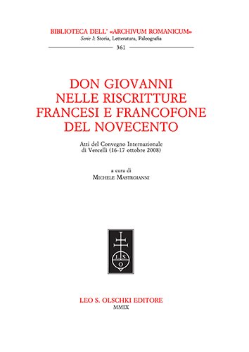 Don Giovanni nelle riscritture francesi e francofone del Novecento.