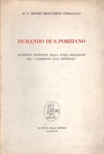 Durando di San Porziano. Elementi filosofici della terza redazione del …