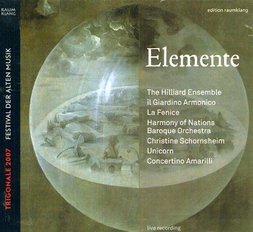 Elemente. Bach The Hilliard Ensemble La Fenice Machaut Mancini Telemann …