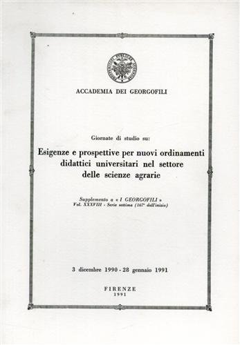 Esigenze e prospettive per nuovi ordinamenti didattici nel settore delle …