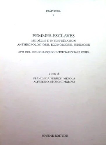 Femmes-eslaves. Modeles d'interpretation anthropologique. economique, juridique. | Immagine principale