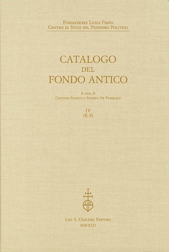 Fondazione Luigi Firpo. Centro di studi sul pensiero politico. Catalogo …