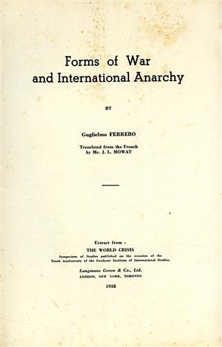 Forms of War and International Anarchy. Extract from The World …