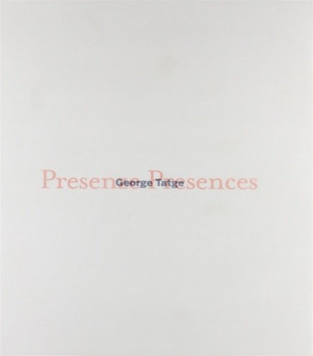 George Tatge. Presenze. Presences. Paesaggi italiani. Italian Landscapes.