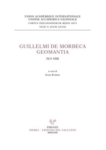 Guillelmi de Morbeca Geomantia IV,5 - VIII.