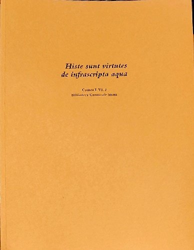 Histe sunt virtutes de infrascripta aqua. Dal Codice LVI.2 della … | Immagine principale