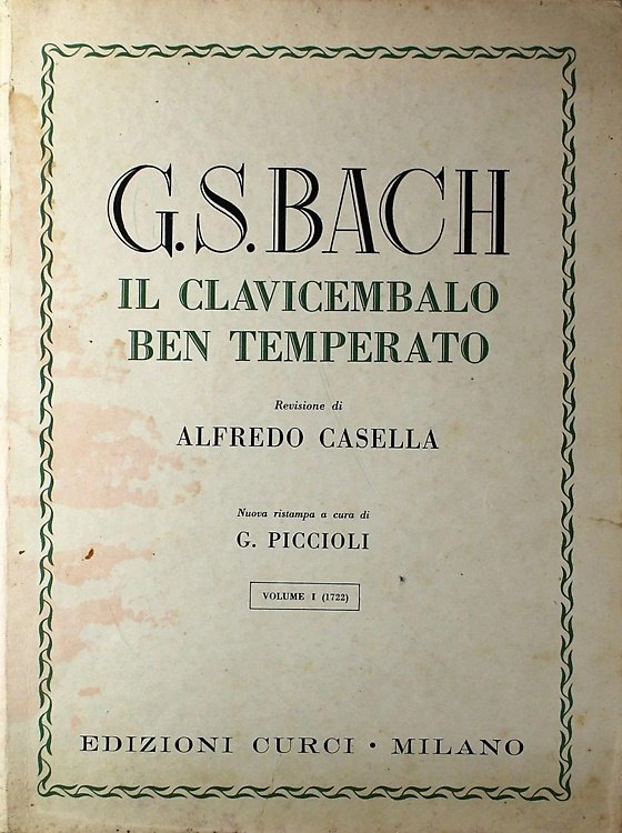 Il clavicembalo ben temperato. Volume I. | Immagine principale