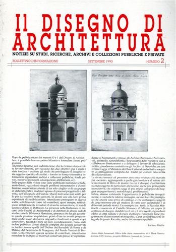 Il disegno di architettura. Anno I, n.2. Notizie su studi, …